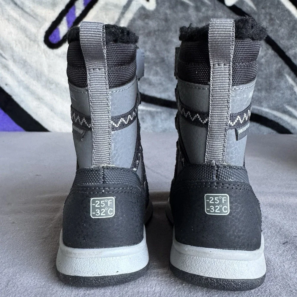 Size 5c - Merrell Snow Quest Lite 3.0 Winter Boots Grey Black Kids ML263130